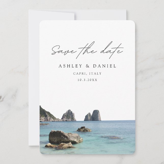 Invitation Capri Italie Mariage Save the Date (Devant)