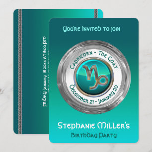 Invitation Capricorne - Signe Zodiaque de chèvre