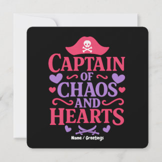 Invitation Captain of Chaos and Hearts Pirate Graphic