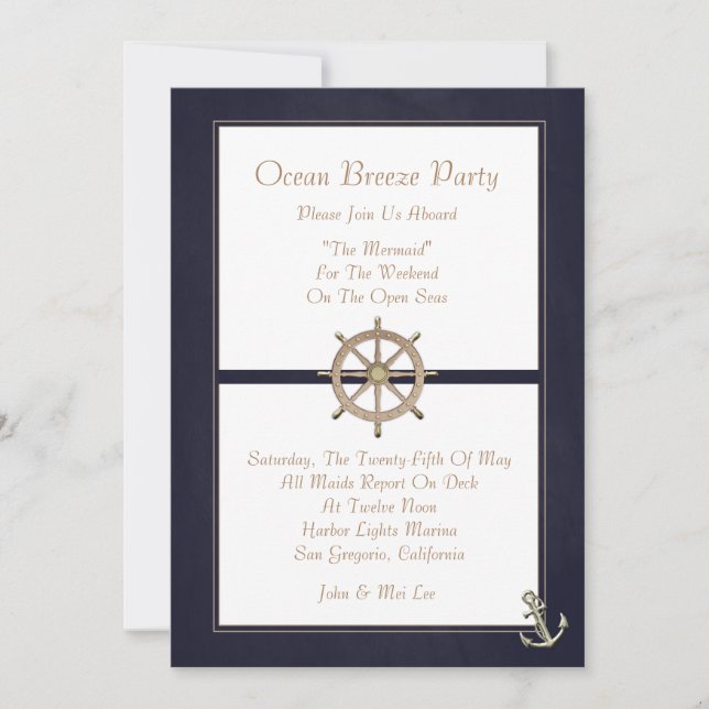 Invitation Captains Wheel (Devant)