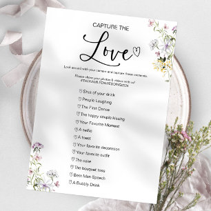 Invitation Capturez l'amour Jeu de mariage I Spy