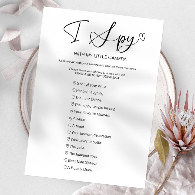 Invitation Capturez L'Amour Que J'Espère Jeu Mariage (Créateur téléchargé)