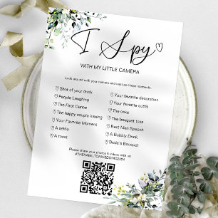 Invitation Capturez L'Amour Que J'Espère Jeu Mariage Avec QR