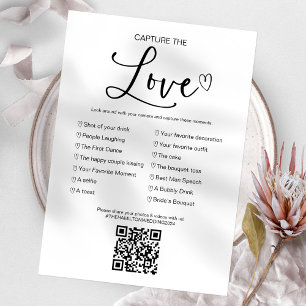 Invitation Capturez le jeu de mariage I Spy Love avec QR