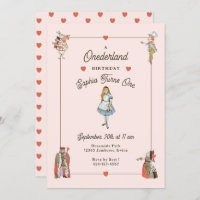 Caractères vintages Alice dans l'Onederland Annive