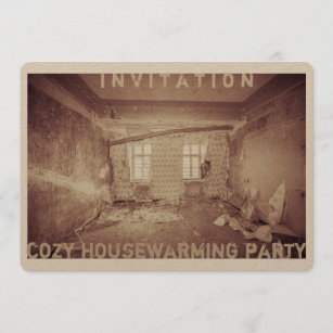 Invitation card for a cozy house-warming-party