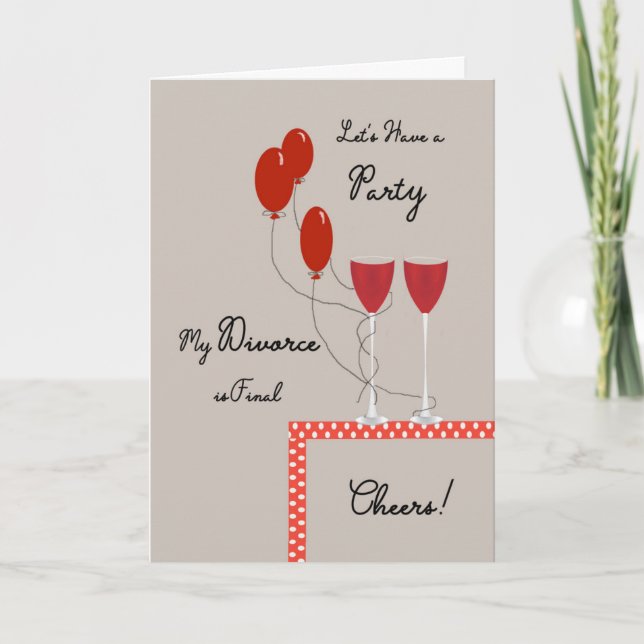 Invitation Card for Divorce is Final Party (Front)