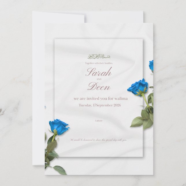 invitation card for walima  event (Front)