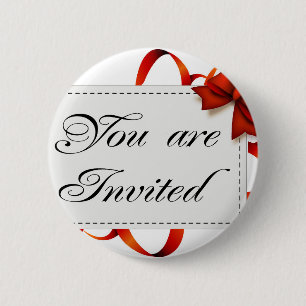 Invitation card >> You Are Invited 2 Inch Round Button