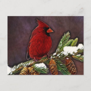 Invitation Cardinal et Pinecones