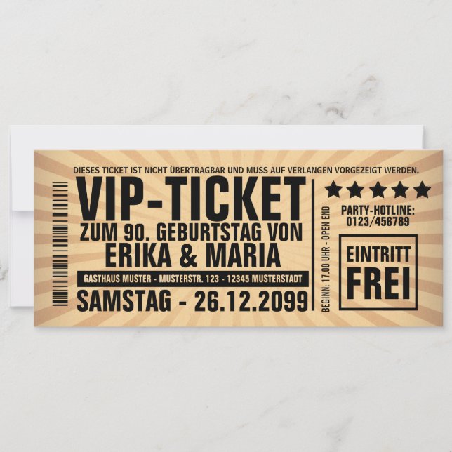 Invitation cards Birthday Party (Front)