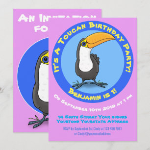 Invitation Caricature d'anniversaire d'invitation 1 ans