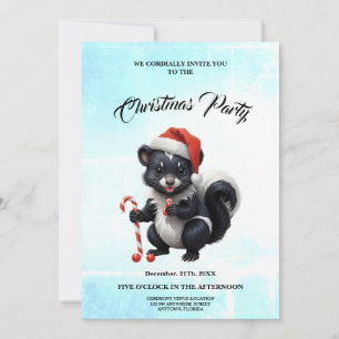 Invitation Caricature de la peau de Noël mignon