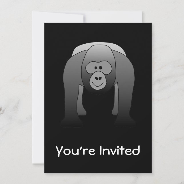 Invitation Caricature de Silverback Gorilla (Devant)
