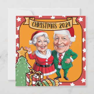 Invitation Caricature des grands-parents de Noël