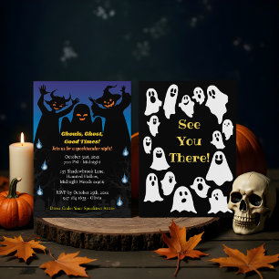 Invitation Caricature éffrayante Monster Silhouette Halloween