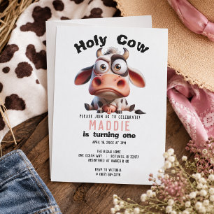 Invitation Caricatures de la vache sainte Je suis une vilaine