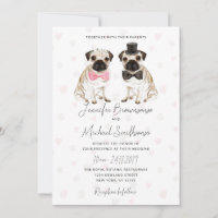 Carlin thème patte coeur chien mariage