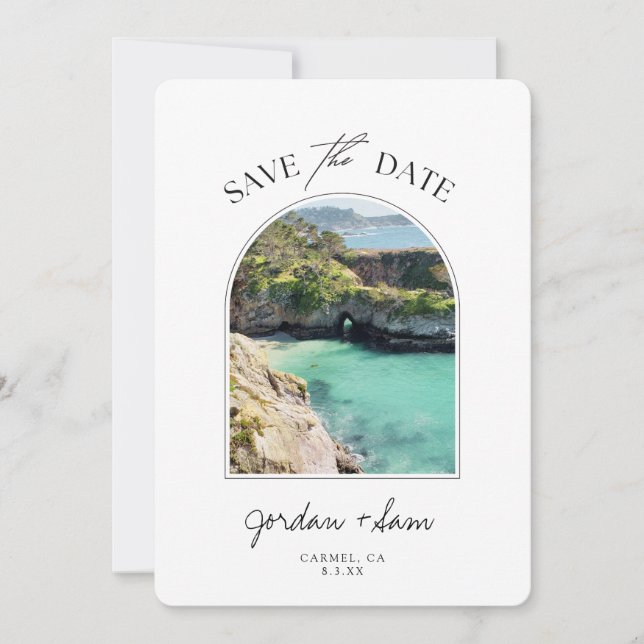 Invitation Carmel Save the Date Carmel California Mariage (Devant)