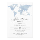CARMEN Dusty Blue Map Baby shower d'aventure