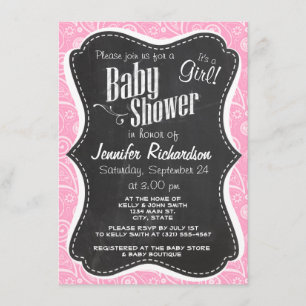 Invitation Carnation Rose Paisley ; aspect Vintage du tableau