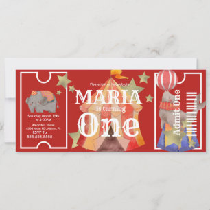 Invitation Carnaval Aquarelle Cirque Anniversaire Billetterie