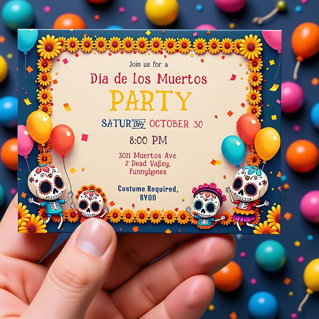 Invitation Carnaval de 💀 Calavera (Créateur téléchargé)