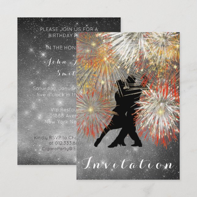 Invitation Carnaval de danse de bal Tango Fête (Devant / Derrière)