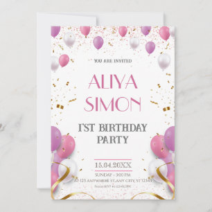 Invitation Carnaval de la Joy First Birthday Party