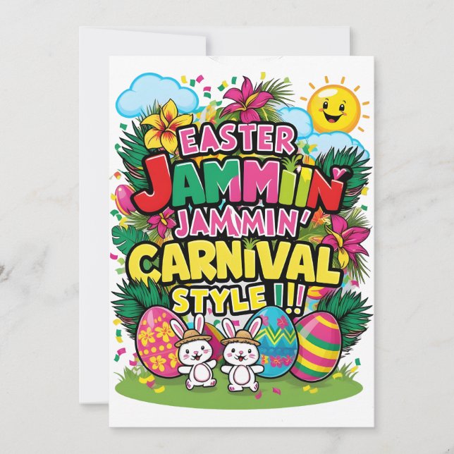 Invitation Carnaval de Pâques Jammin' Carnival (Devant)
