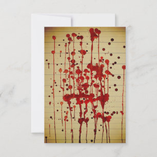 Invitation Carnet sanglant Halloween