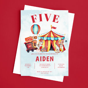 Invitation Carnival Circus Festival 5e Anniversaire