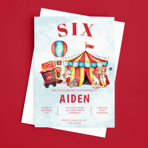 Invitation Carnival Circus Festival 6e Anniversaire