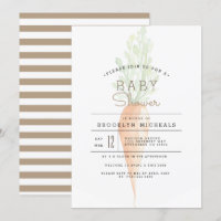 Carotte biologique | Veggie | Baby shower aquarell