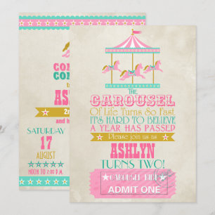 Invitation Carousel Anniversaire
