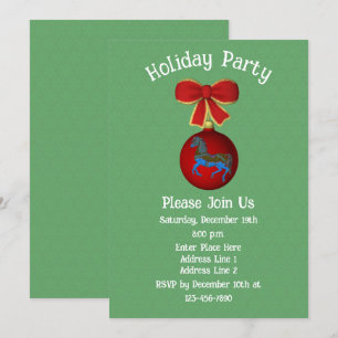 Invitation Carousel Horse Ornement Noël