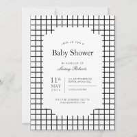 Carré blanc noir monochrome plaid géométrique