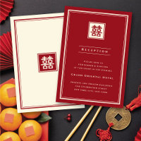 Carré classique double bonheur Mariage chinois