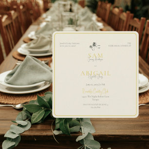 Invitation Carré de dîner de répétition Island Citrus