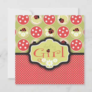 Invitation Carré de l'invitation Lady Bug