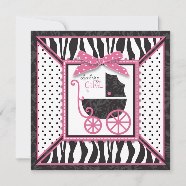 Invitation Carré d'invitation Boutique Chic (Devant)