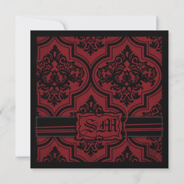 Invitation Carré d'invitation de mariage de jeune mariée de (Devant)
