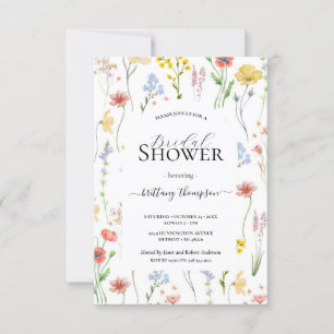 Invitation carré, élégant moderne floral, congé botanique ver