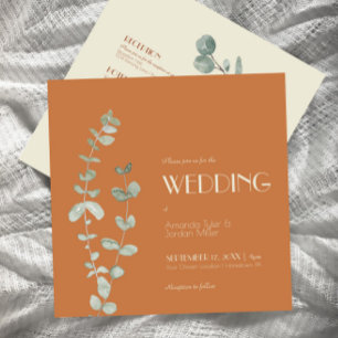 Invitation Carré en terre cuite Eucalyptus Deco Tous un Maria