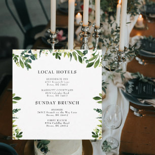 Invitation Carré floral blanc en cascade