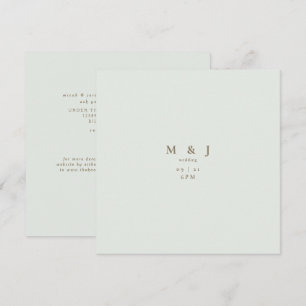 Invitation Carré moderne élégant et simple Mariage de taille