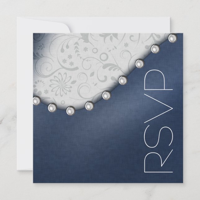 Invitation Carré Pearl RSVP (Devant)
