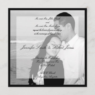 Invitation Carré photo Vellum Look