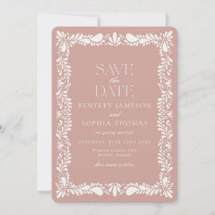 Invitation Carreau de Talavera rose Fiesta espagnol Enregistr