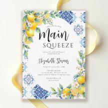 Carreaux Bleus Citron Main Squeeze Shower de Maria
